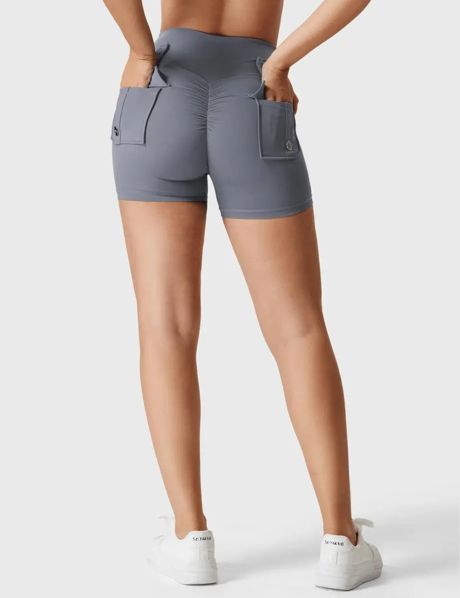 LeveFit™ MILLA Shorts 4.5" – Steingrau - LEVEFIT