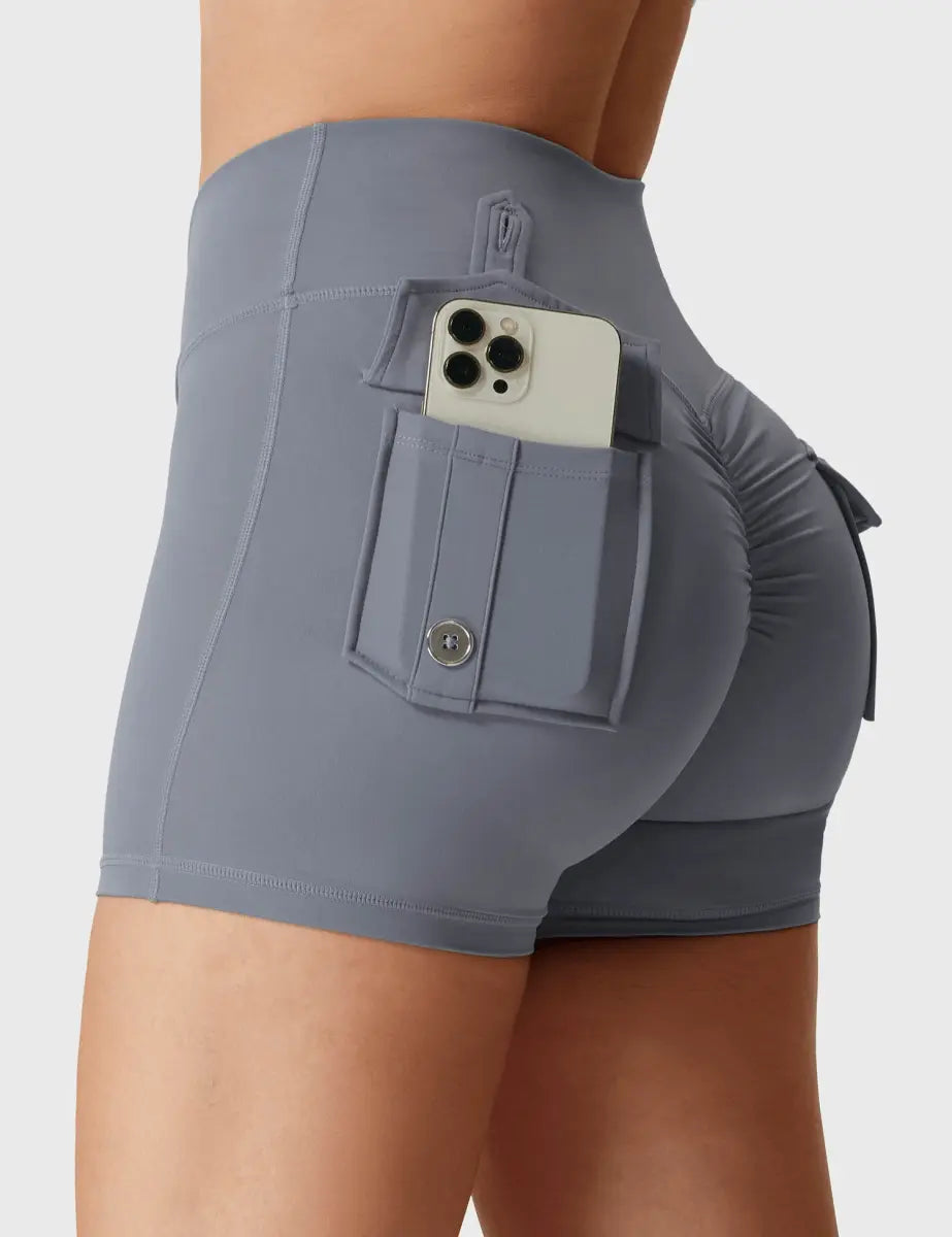 LeveFit™ MILLA Shorts 4.5" – Steingrau - LEVEFIT