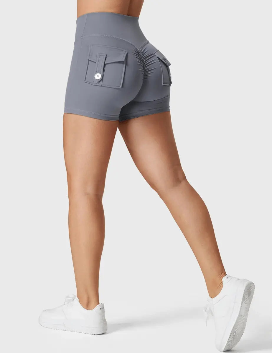 LeveFit™ MILLA Shorts 4.5" – Steingrau - LEVEFIT