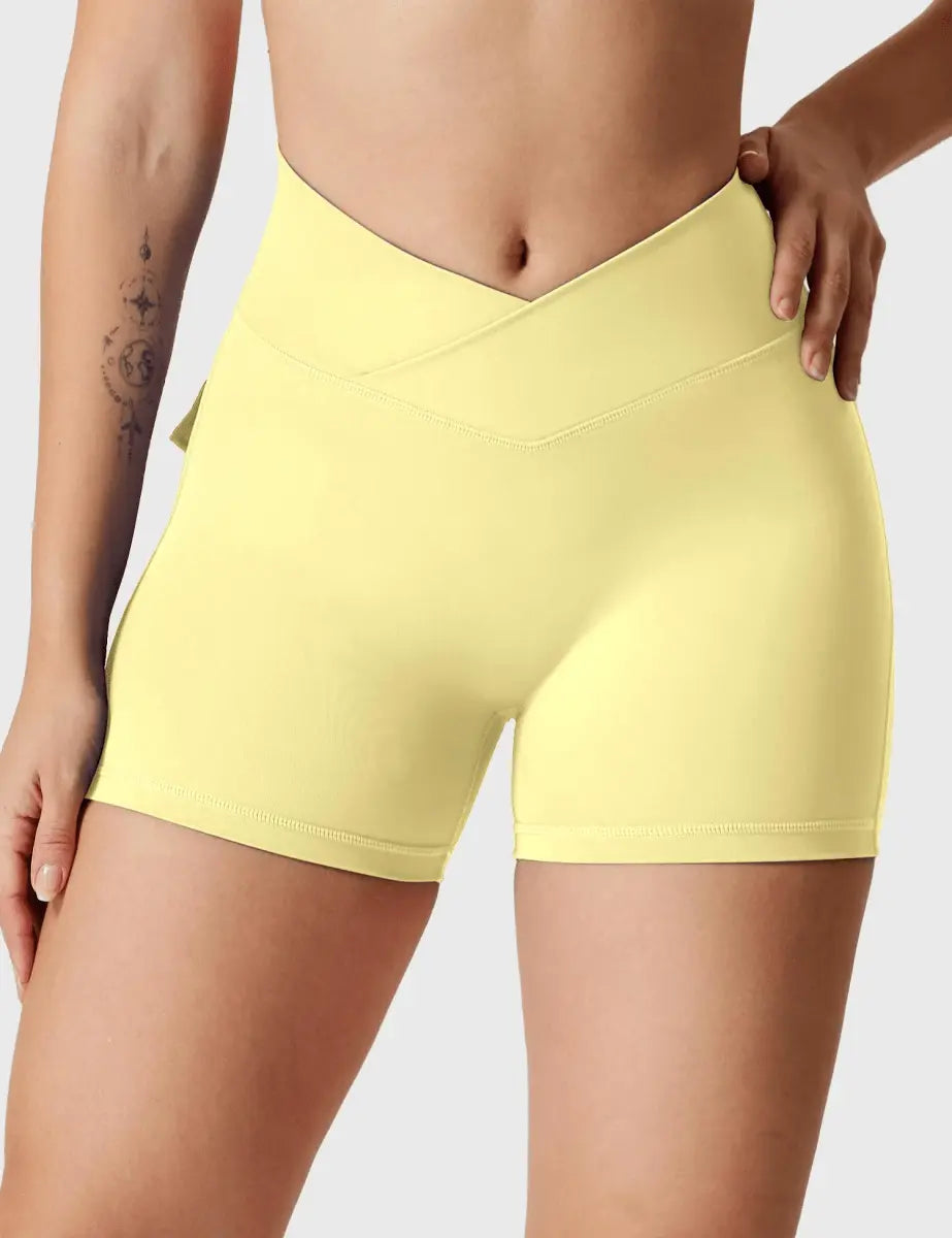 LeveFit™ MILLA Shorts 4.5" – Vanillegelb - LEVEFIT