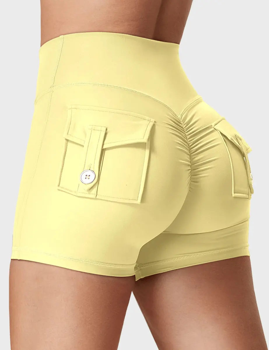 LeveFit™ MILLA Shorts 4.5" – Vanillegelb - LEVEFIT