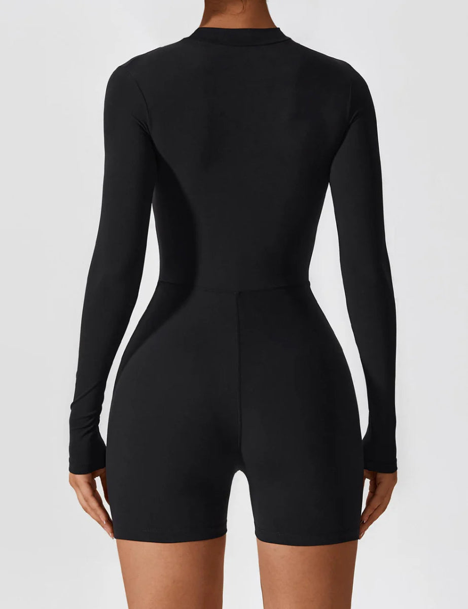 LUMINA™ Softline Zip Romper – Long Sleeve - LEVEFIT