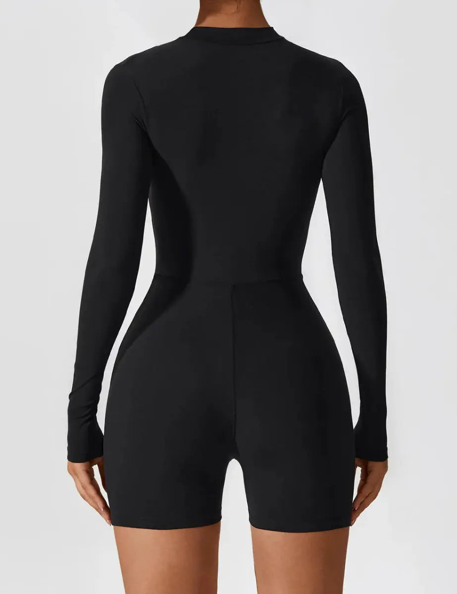 LUMINA™ Softline Zip Romper – Long Sleeve - LEVEFIT
