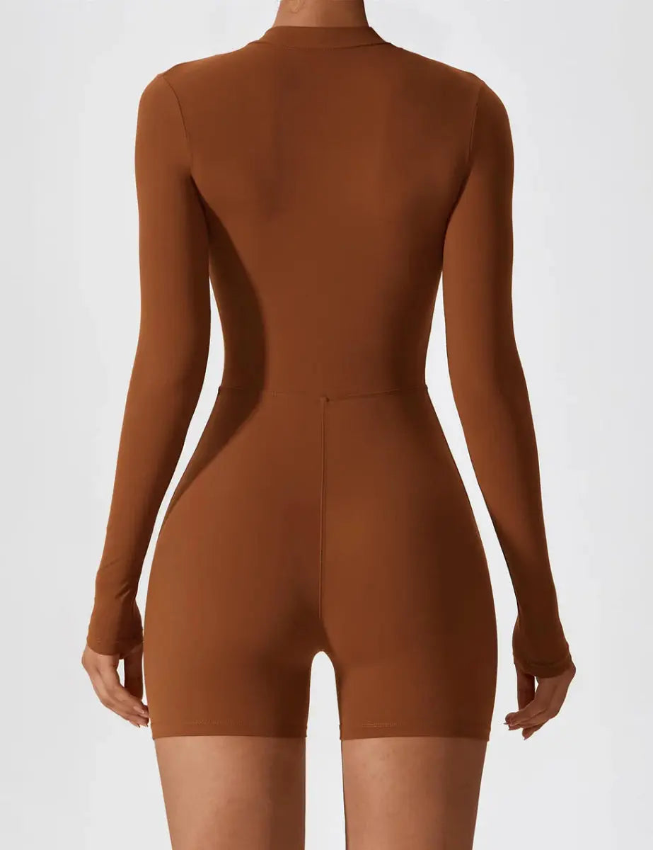 LUMINA™ Softline Zip Romper – Long Sleeve - LEVEFIT