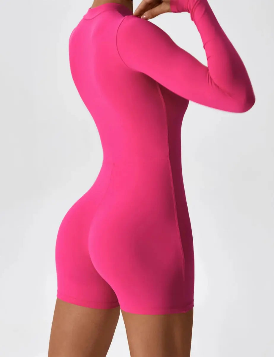 LUMINA™ Softline Zip Romper – Long Sleeve - LEVEFIT