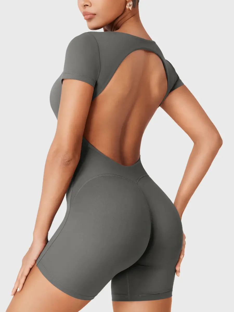 LYRA™ Softline Open Back Romper - LEVEFIT