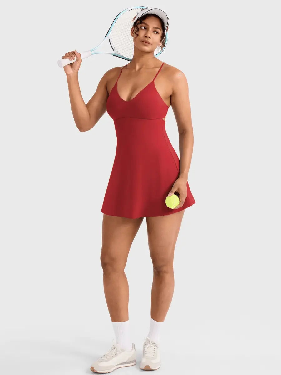 SERENA™ Open Back Court Dress - LEVEFIT