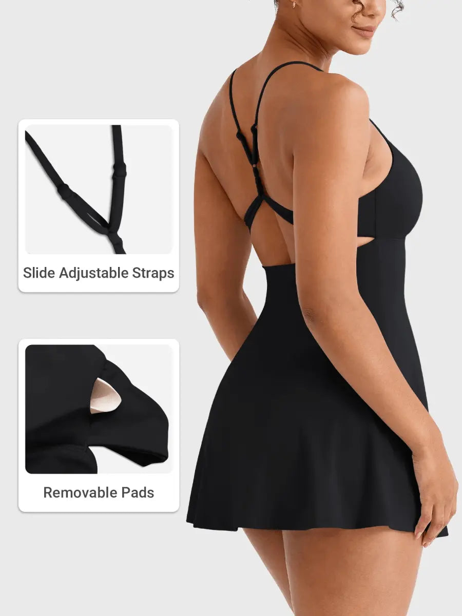 SERENA™ Open Back Court Dress - LEVEFIT