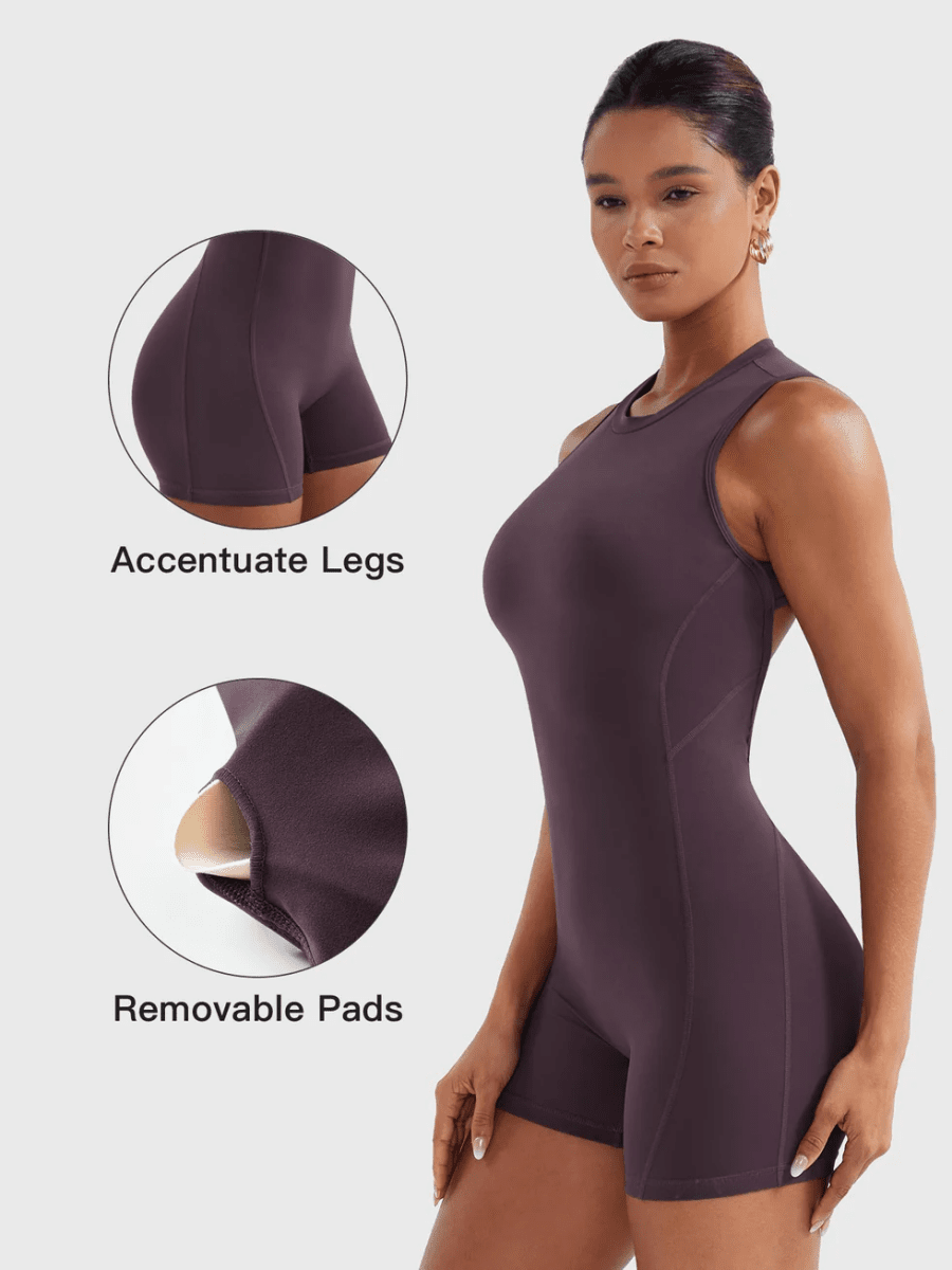 SERENE™ Softline Open Back Romper - LEVEFIT