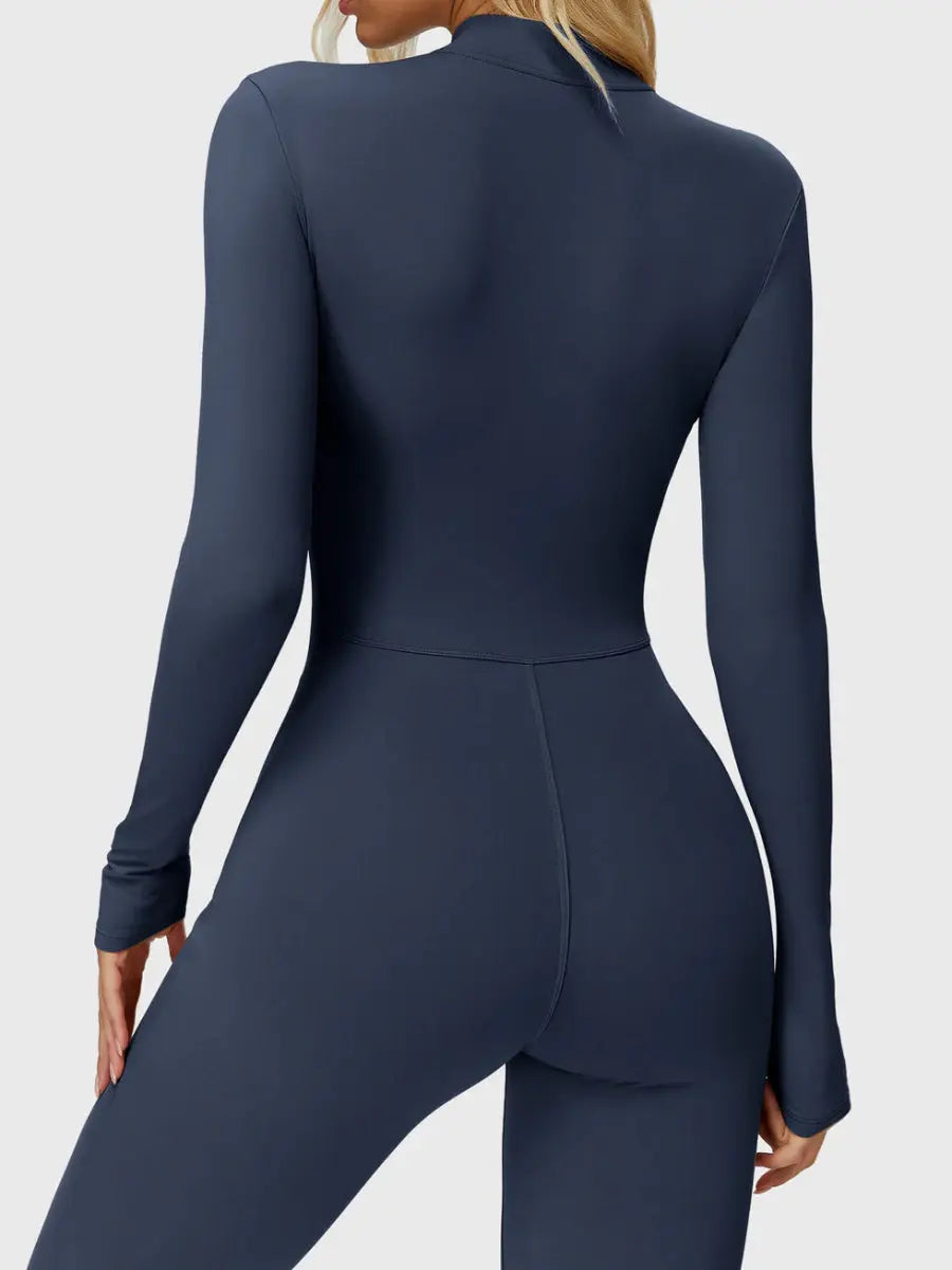 Silhouette Flare Zip Jumpsuit - LEVEFIT
