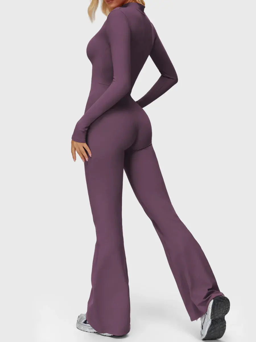 Silhouette Flare Zip Jumpsuit - LEVEFIT