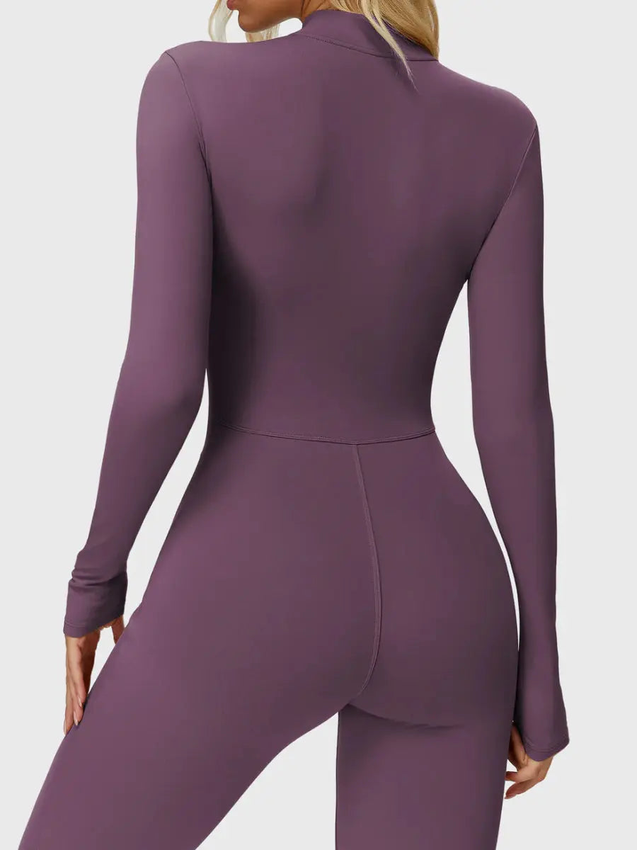 Silhouette Flare Zip Jumpsuit - LEVEFIT