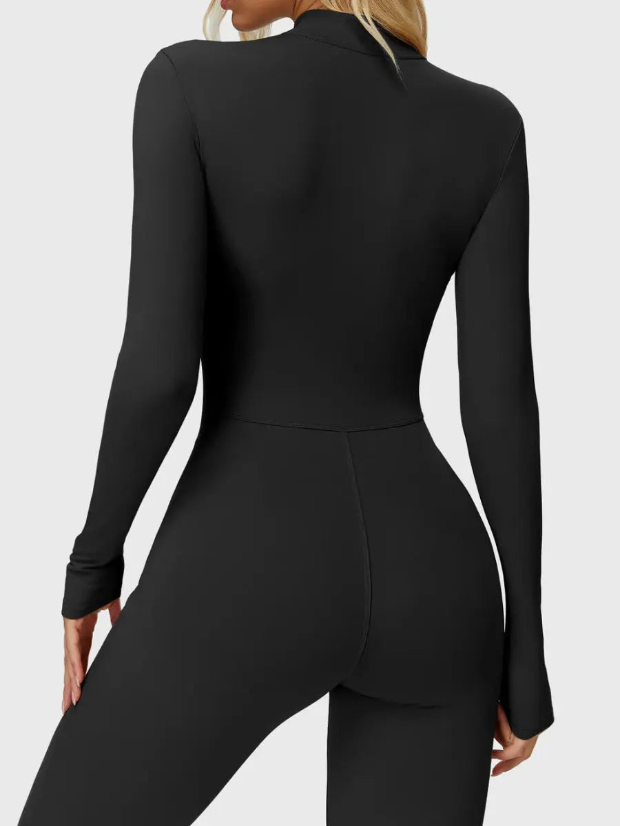 Silhouette Flare Zip Jumpsuit - LEVEFIT