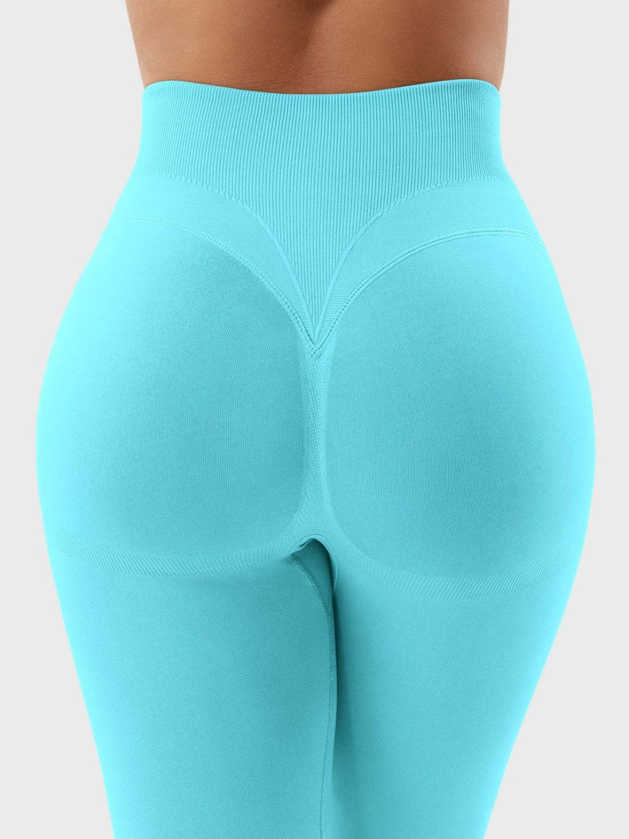 SilkFit® Κολάν χωρίς ραφές για σμιλεμένο σώμα – Aqua Blau (23,6") - LEVEFIT