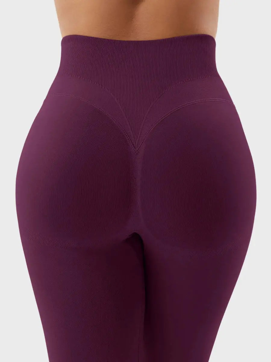SilkFit® Seamless Sculpt Leggings – Burgunderrot (23,6") - LEVEFIT