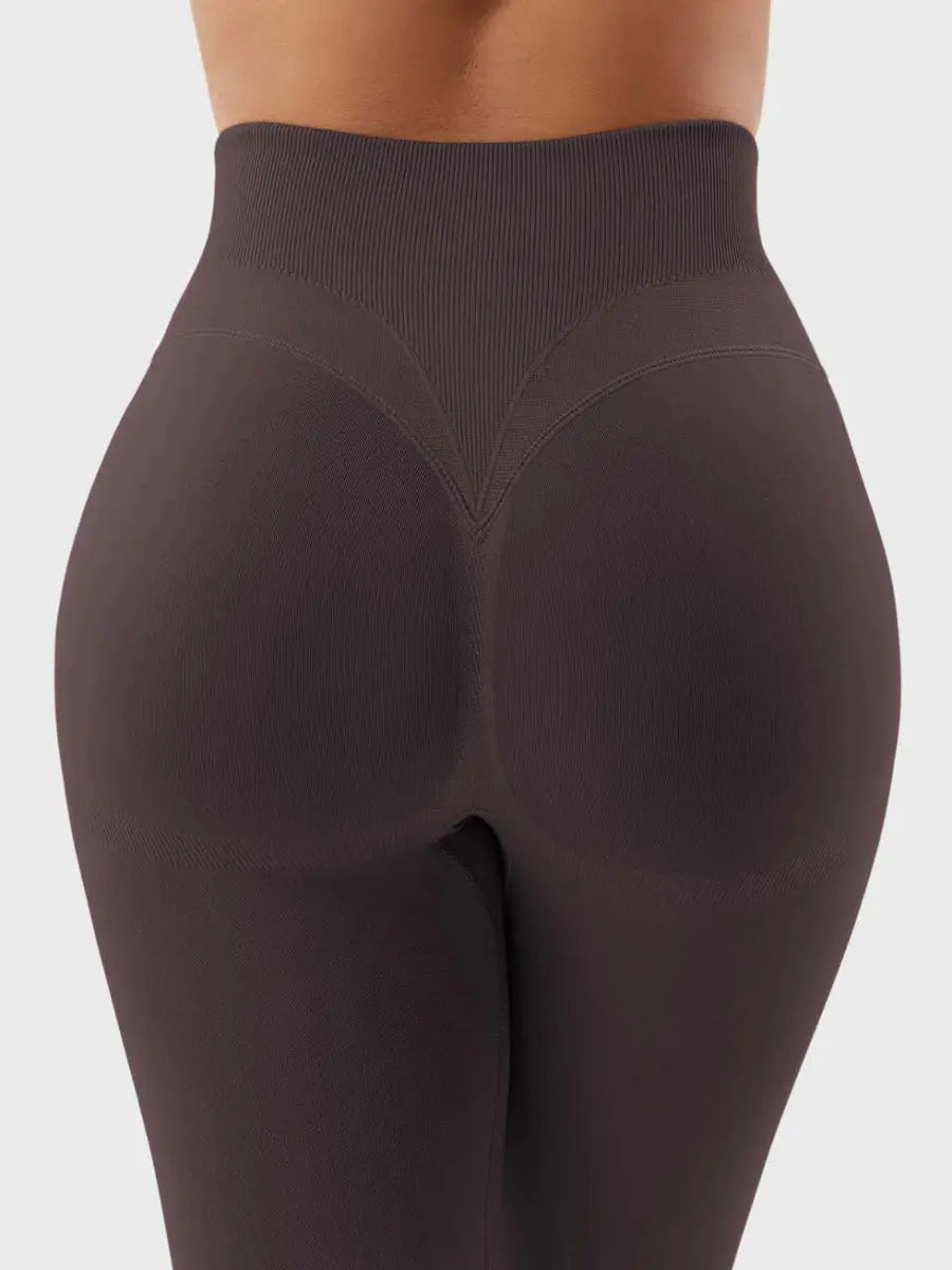 SilkFit® Seamless Sculpt Leggings – Dunkelbraun (23,6") - LEVEFIT