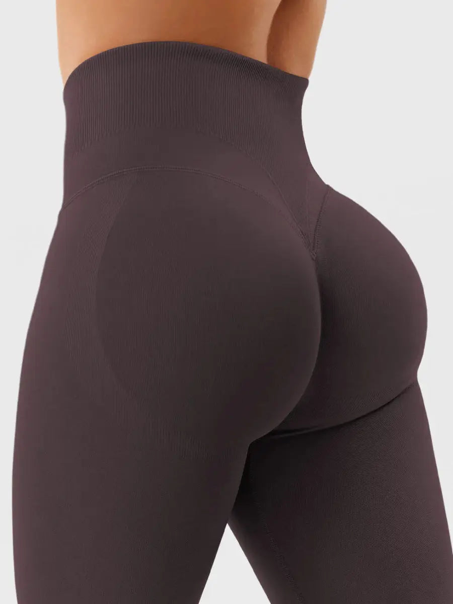 SilkFit® Seamless Sculpt Leggings – Dunkelbraun (23,6") - LEVEFIT