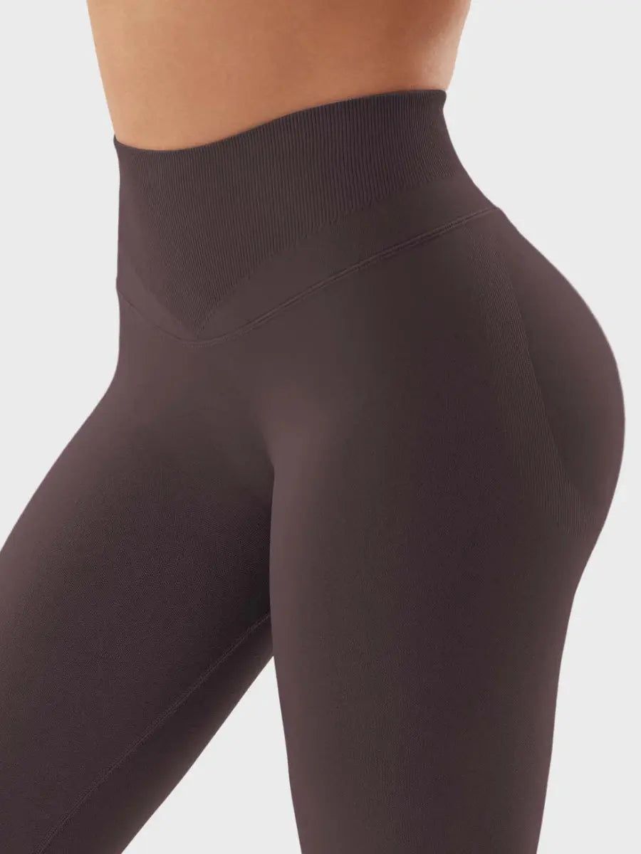 SilkFit® Seamless Sculpt Leggings – Dunkelbraun (23,6") - LEVEFIT