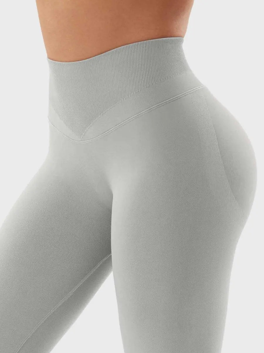 SilkFit® Seamless Sculpt Leggings – Hellgrau (23,6") - LEVEFIT