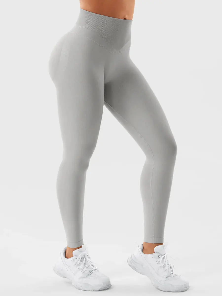 SilkFit® Seamless Sculpt Leggings – Hellgrau (23,6") - LEVEFIT