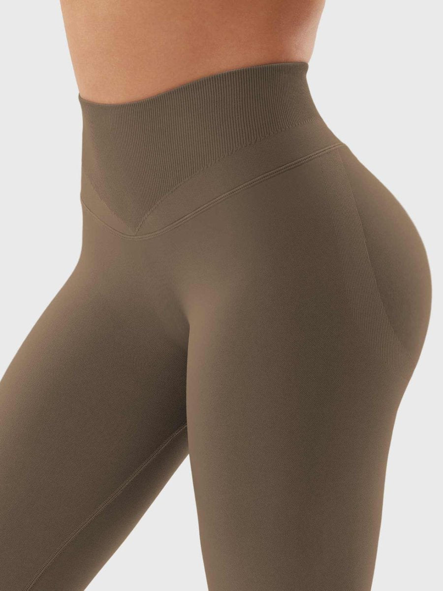 SilkFit® Κολάν χωρίς ραφές για σμιλεμένο σώμα – Μοκα (23,6") - LEVEFIT
