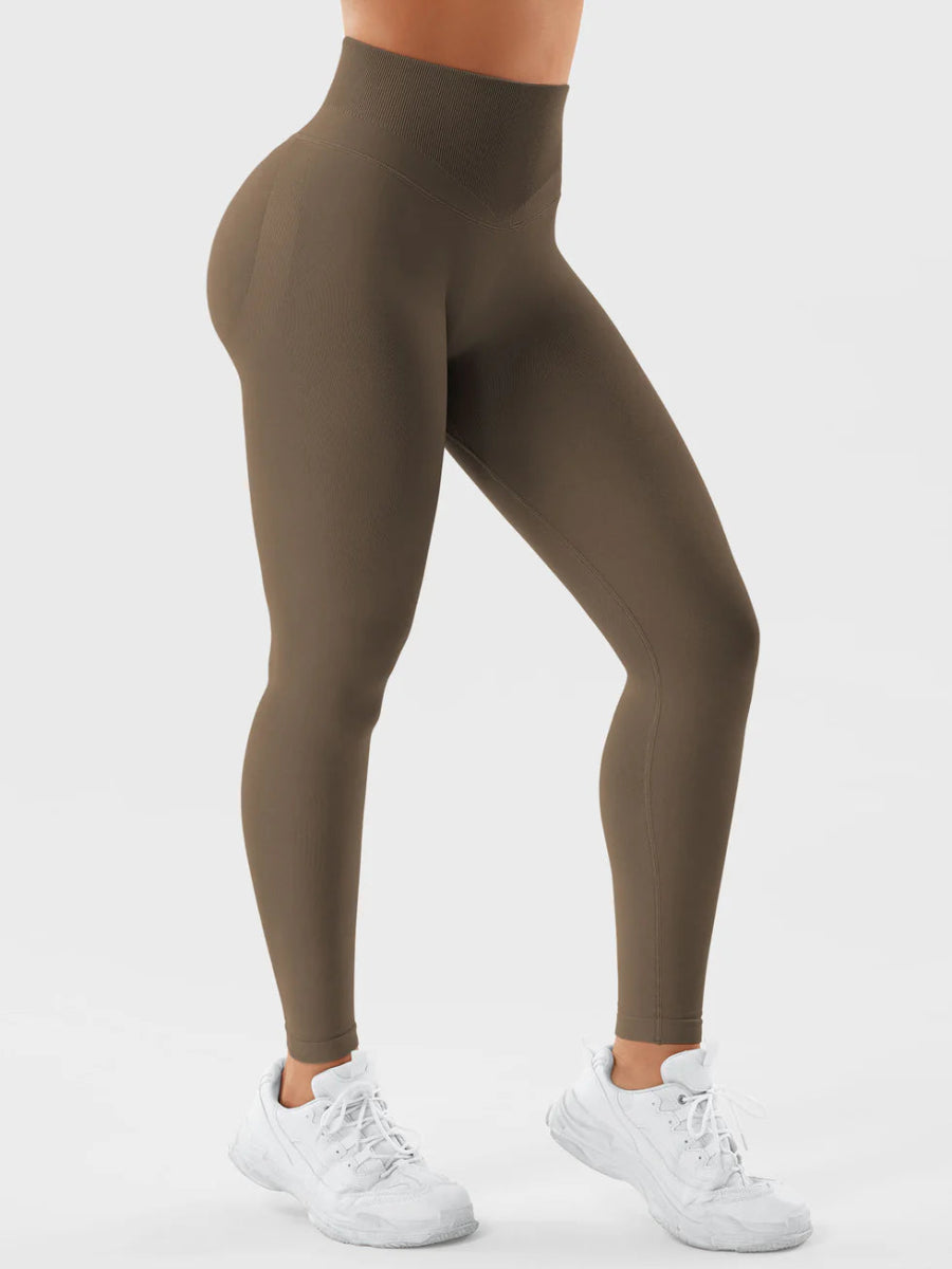 SilkFit® Κολάν χωρίς ραφές για σμιλεμένο σώμα – Μοκα (23,6") - LEVEFIT