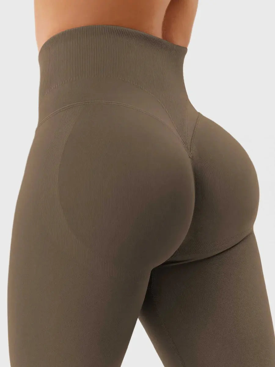 SilkFit® Seamless Sculpt Leggings – Mokkabraun (23,6") - LEVEFIT
