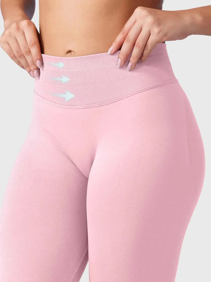 SilkFit® Seamless Sculpt Leggings – Rosé Blush (23,6") - LEVEFIT