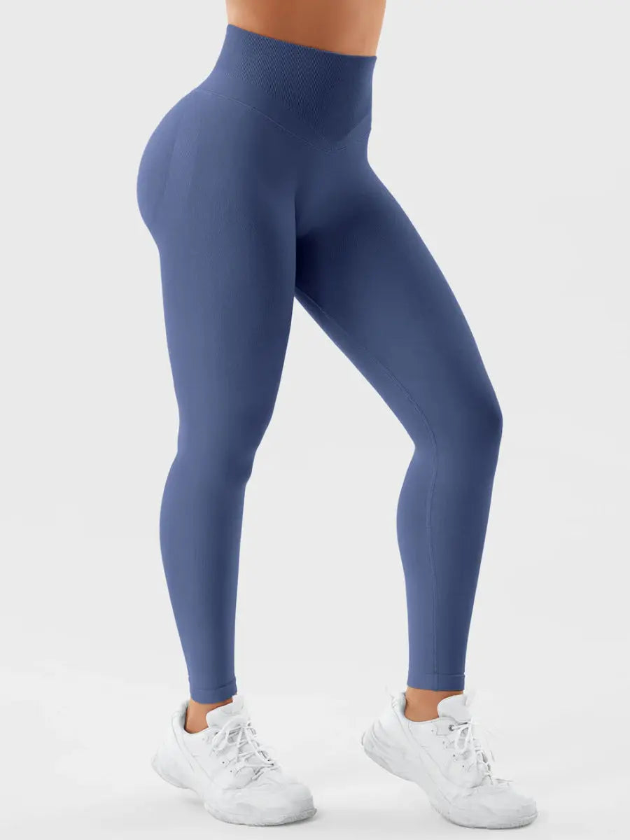 SilkFit® Seamless Sculpt Leggings – Schieferblau (23,6") - LEVEFIT