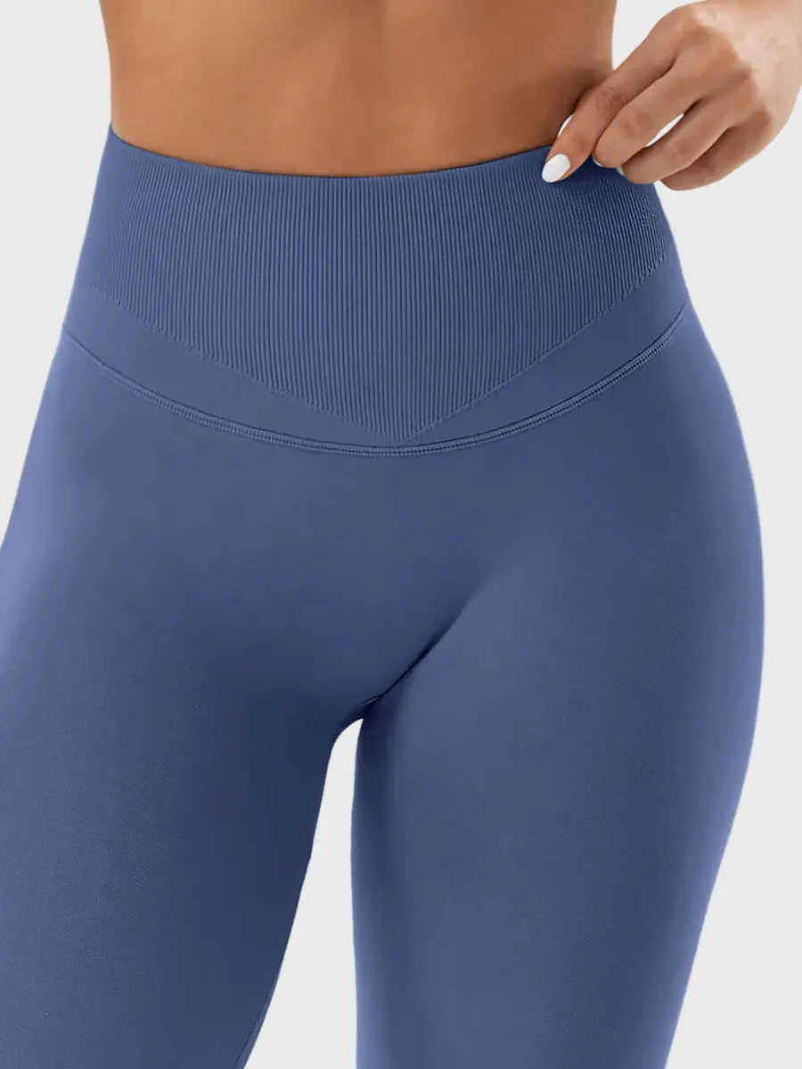 SilkFit® Seamless Sculpt Leggings – Schieferblau (23,6") - LEVEFIT