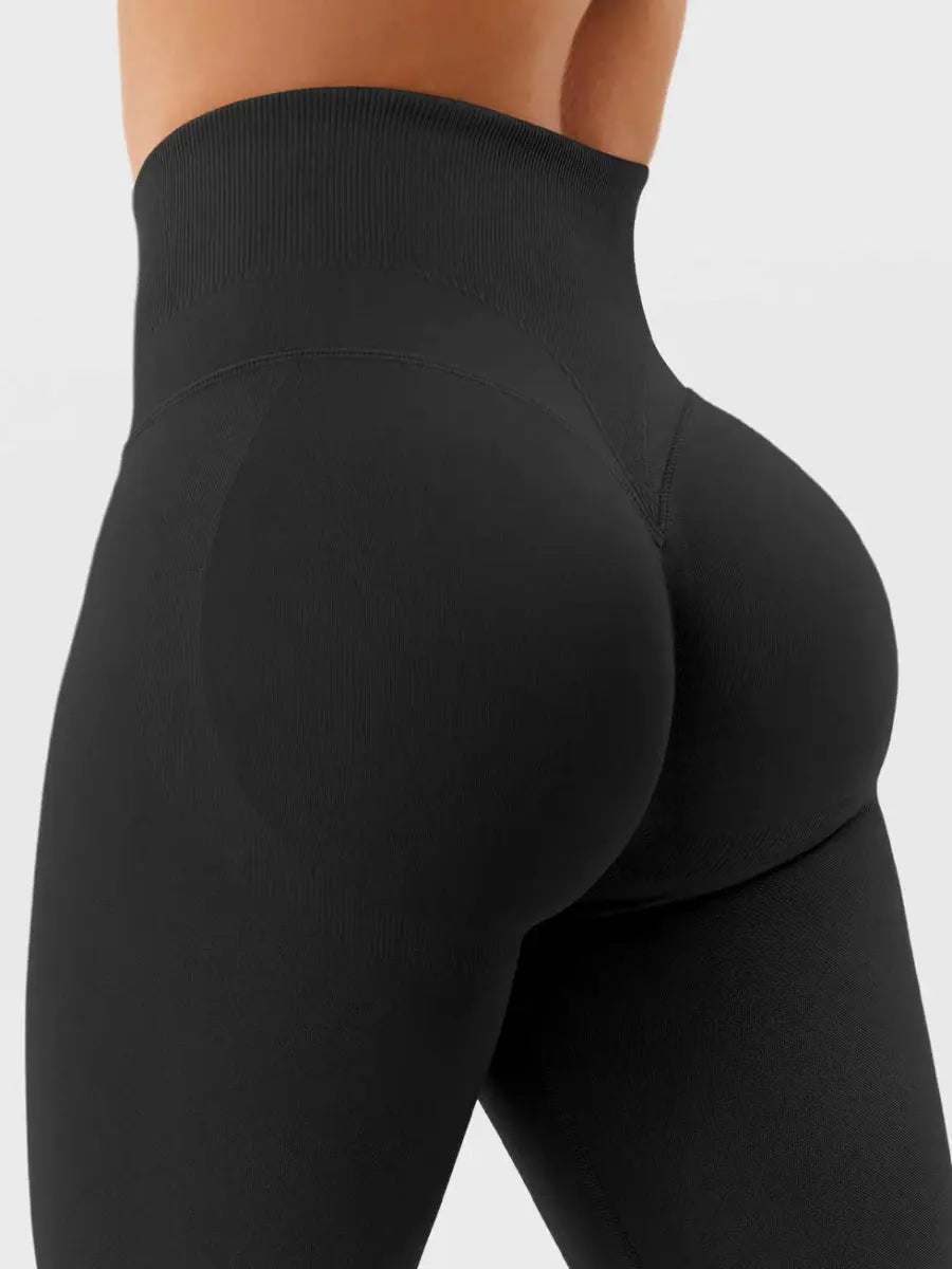 SilkFit® Seamless Sculpt Leggings – Schwarz (23,6") - LEVEFIT