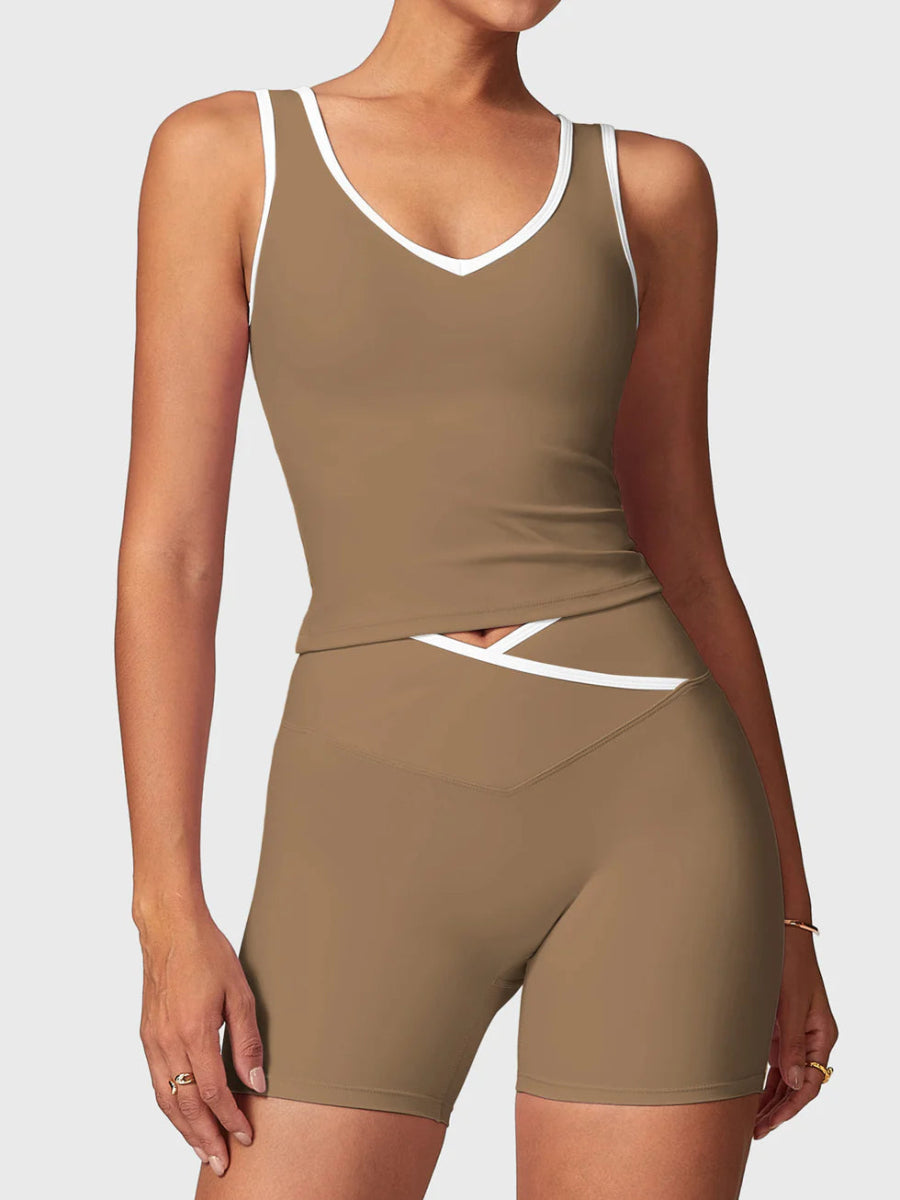 AUREVA™ Motion Shorts Set – Sandbraun - LEVEFIT