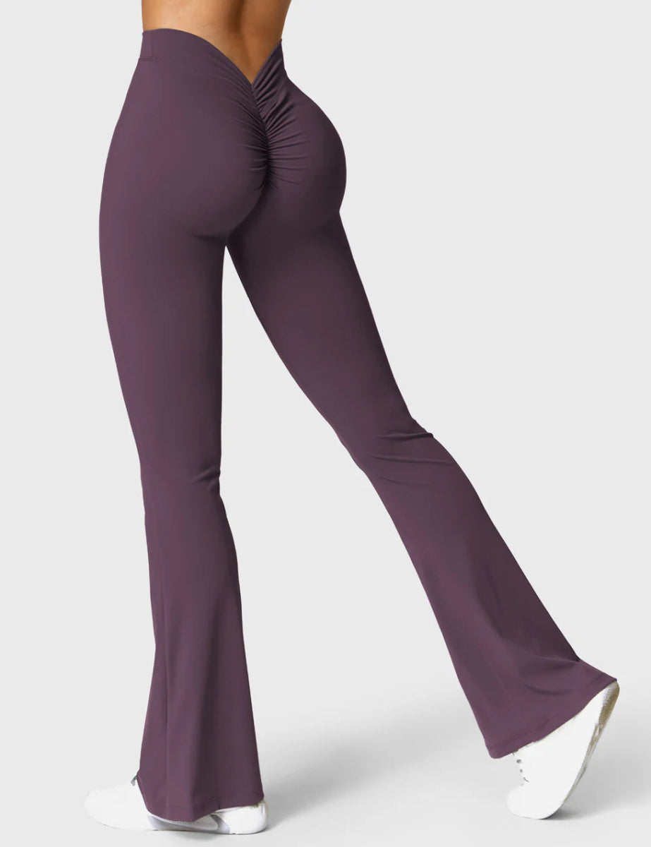 Curve® V - Back Flare Leggings – Brombeer (31,5") - LEVEFIT