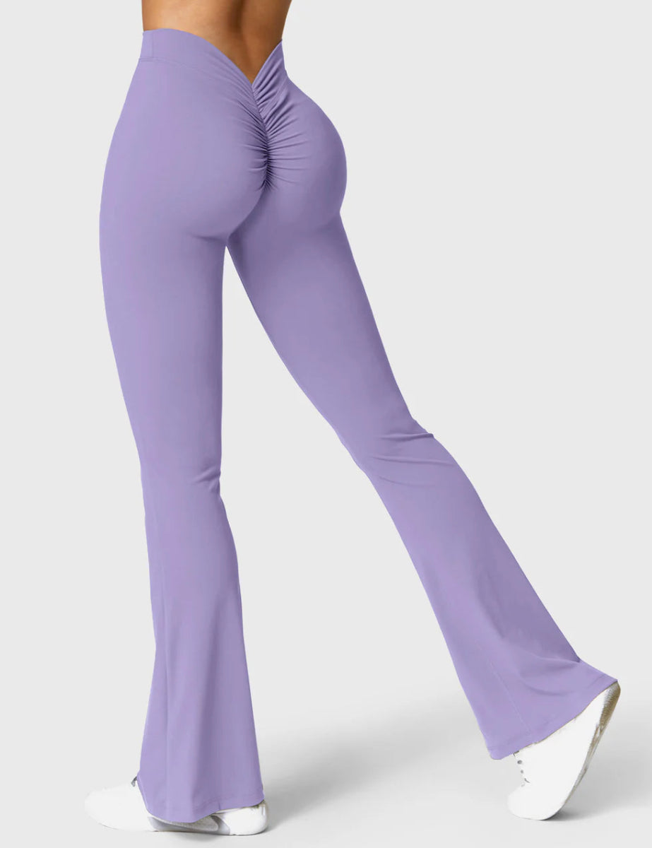 Curve® V - Back Flare Leggings – Flieder (31,5") - LEVEFIT