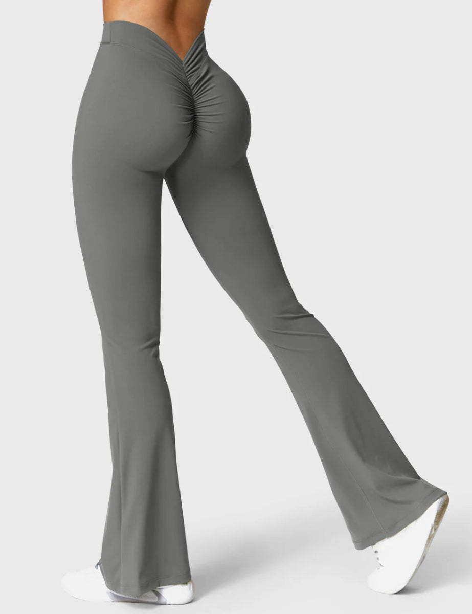 Curve® V - Back Flare Leggings – Graphitgrau (31,5") - LEVEFIT