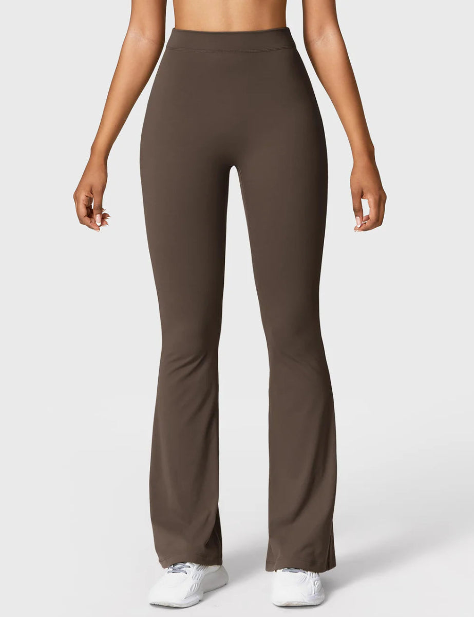 Curve® V - Back Flare Leggings – Kaffeebraun (31,5") - LEVEFIT
