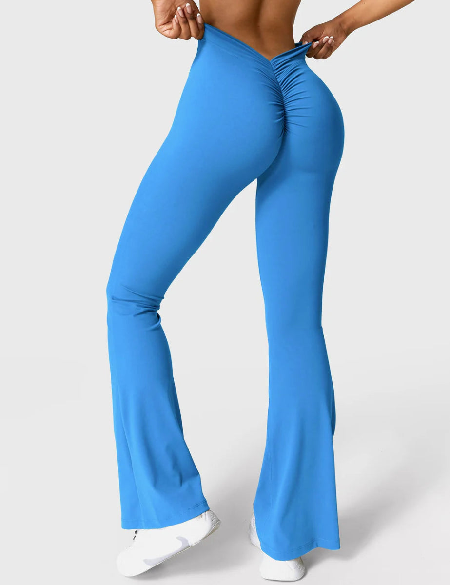 Curve® V - Back Flare Leggings – Königsblau (31,5") - LEVEFIT