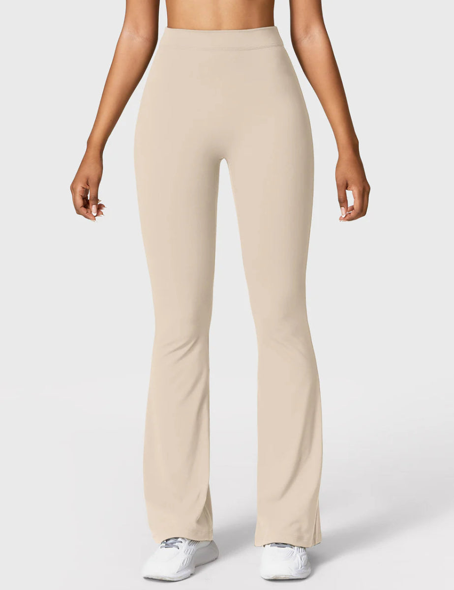 Curve® V - Back Flare Leggings – Sandbeige (31,5") - LEVEFIT