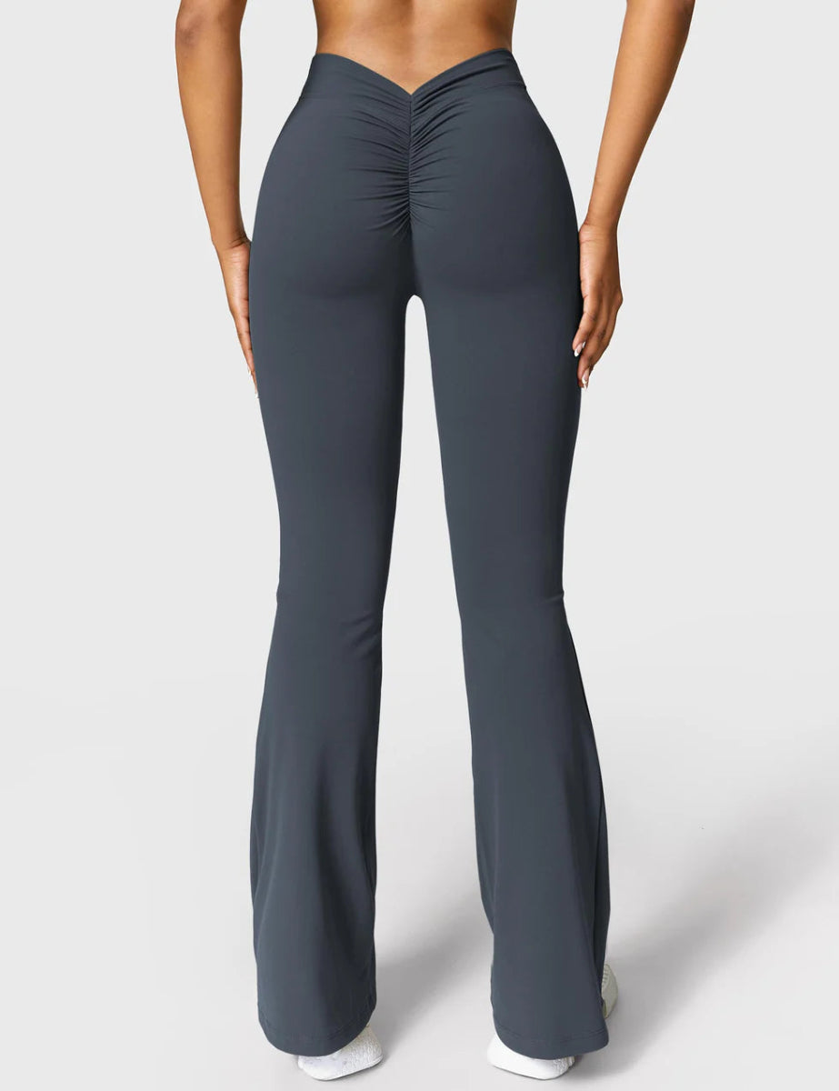 Curve® V - Back Flare Leggings – Schieferblau (31,5") - LEVEFIT