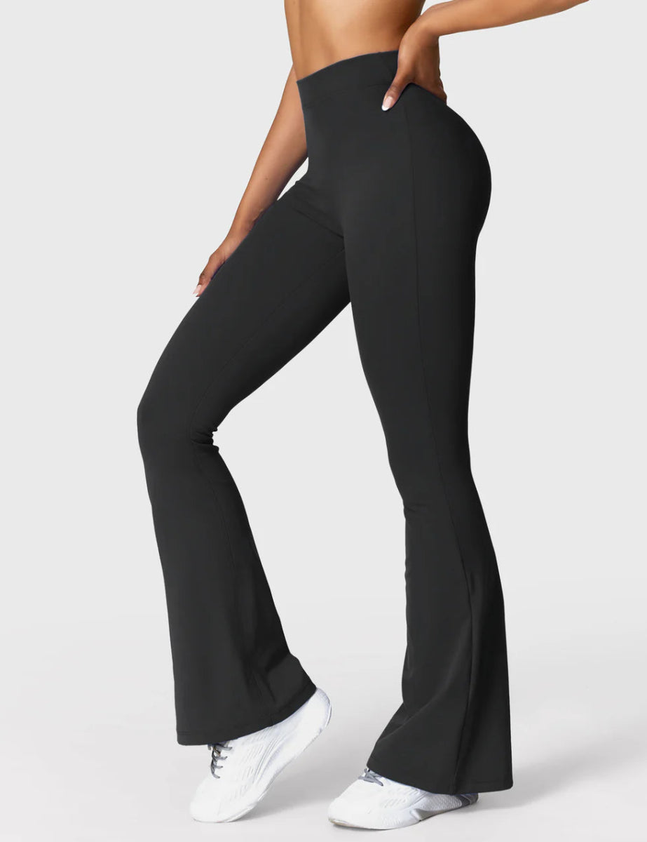 Curve® V - Back Flare Leggings – Tiefschwarz (31,5") - LEVEFIT