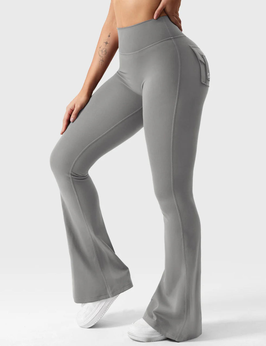 Flow® Flare Leggings – Graphite - LEVEFIT