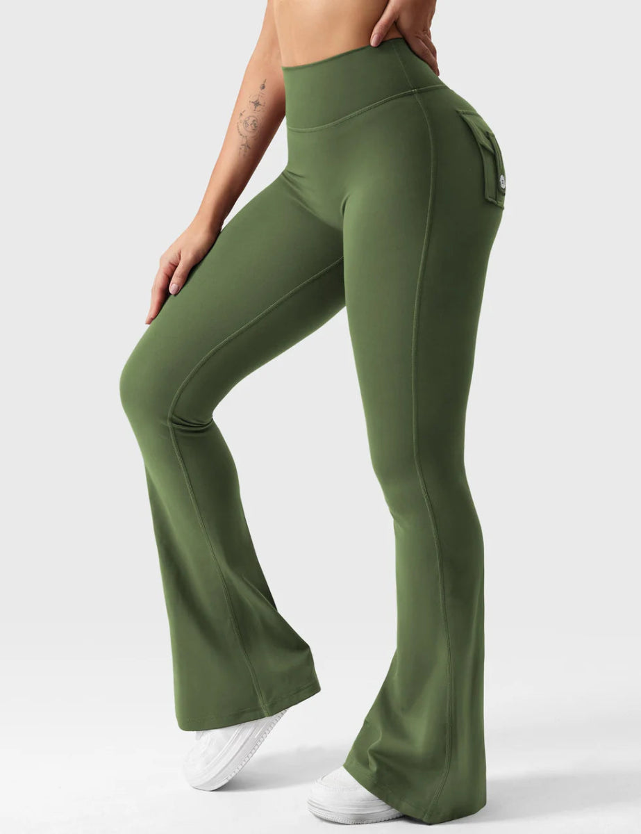 Flow® Flare Leggings – Grün - LEVEFIT