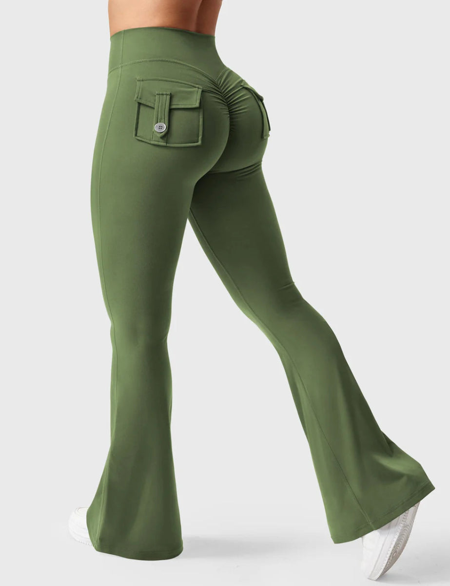 Flow® Flare Leggings – Grün - LEVEFIT