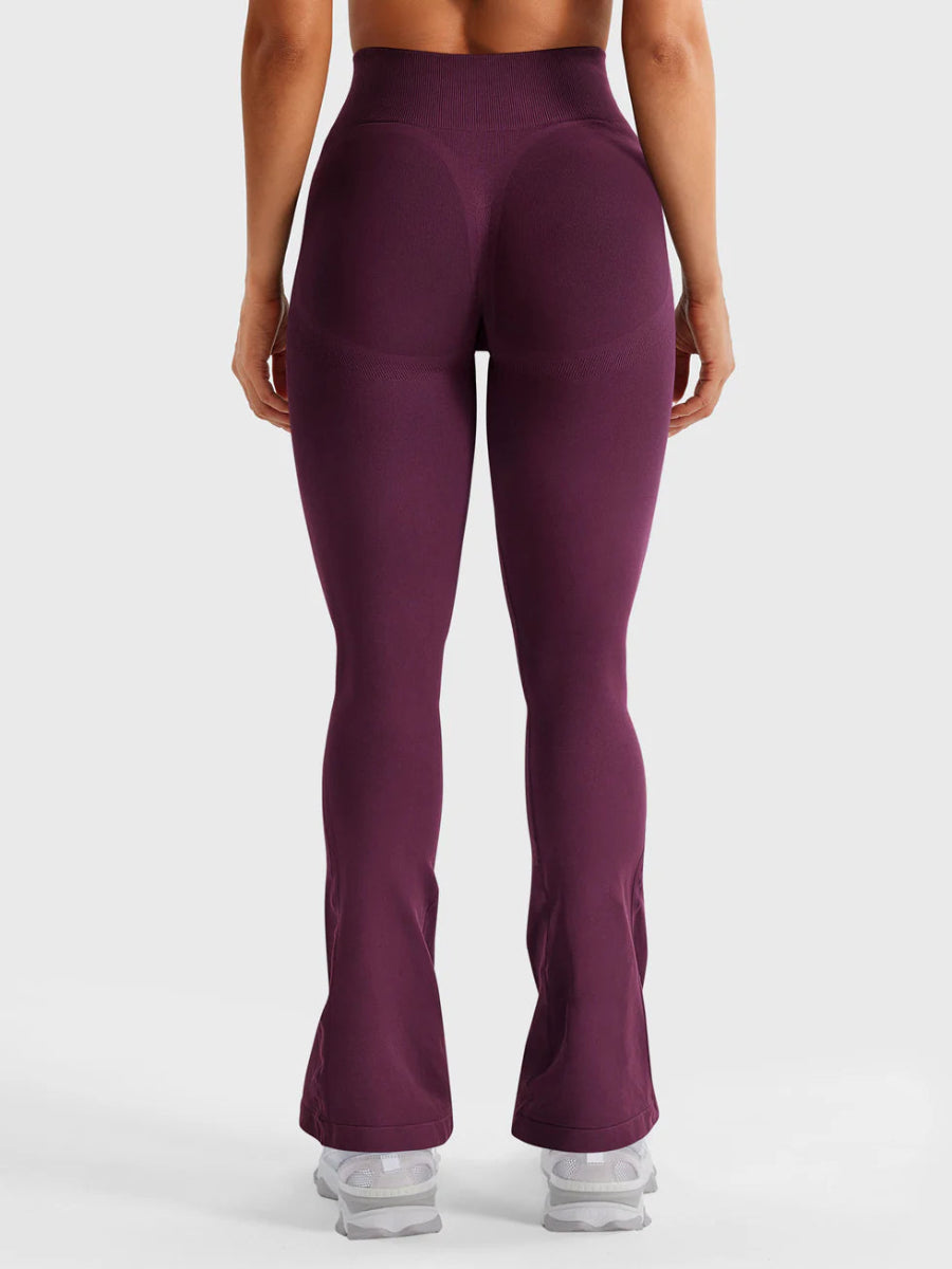 Flow® Mini Flare Leggings – Burgunder (28") - LEVEFIT