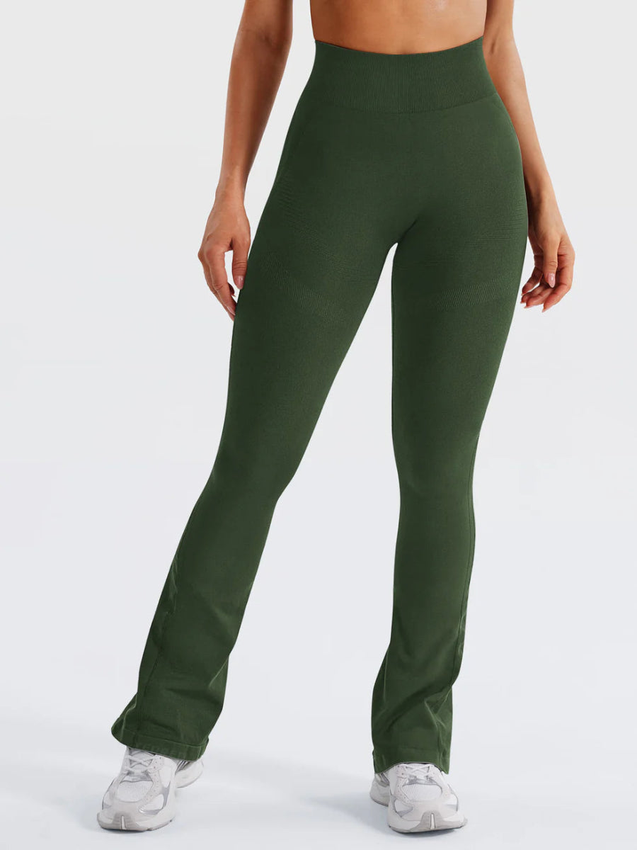 Flow® Mini Flare Leggings – Olivgrün (29.5") - LEVEFIT