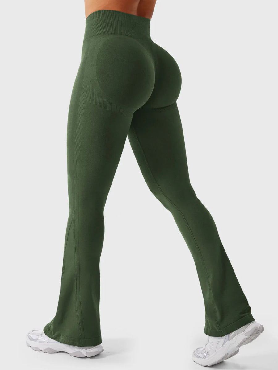 Flow® Mini Flare Leggings – Olivgrün (29.5") - LEVEFIT