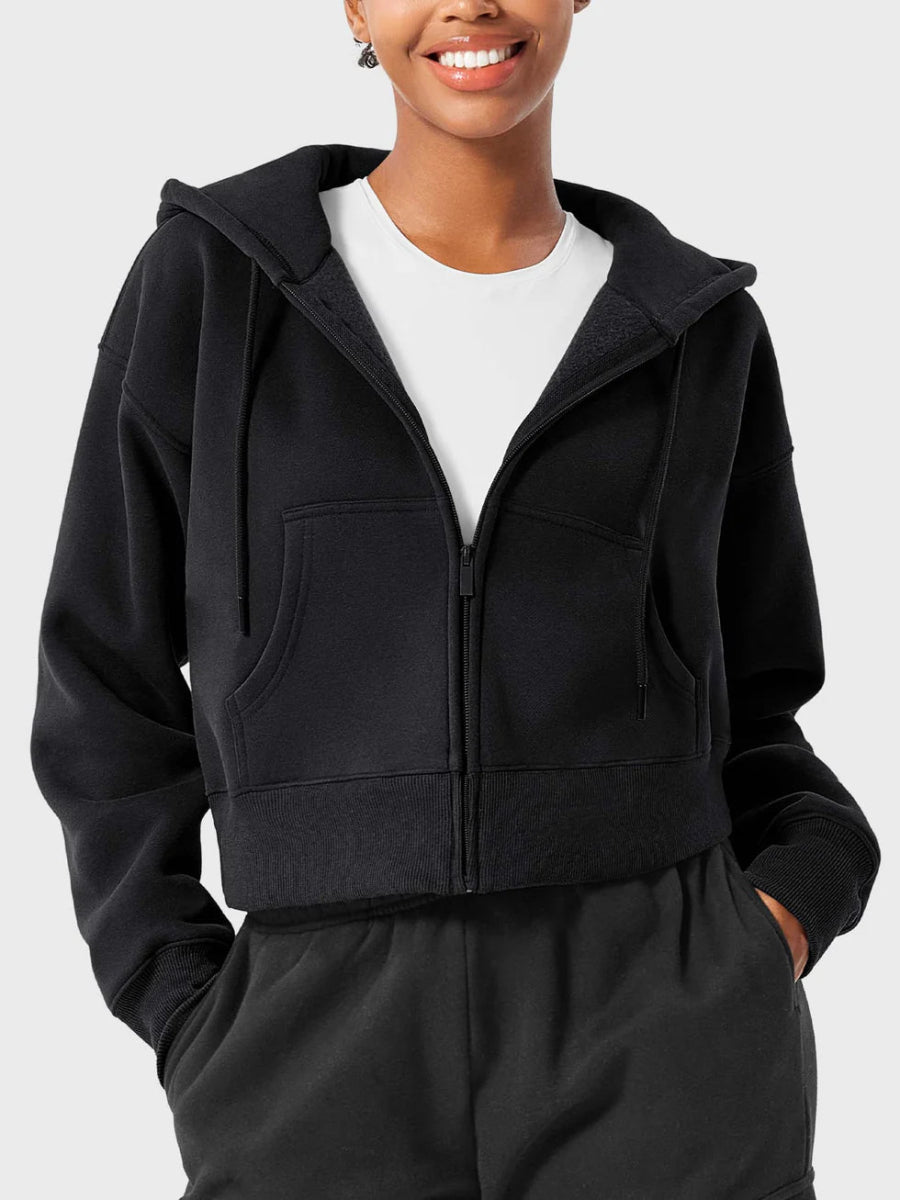 LeveFit™ CloudZip Hoodie – Schwarz - LEVEFIT