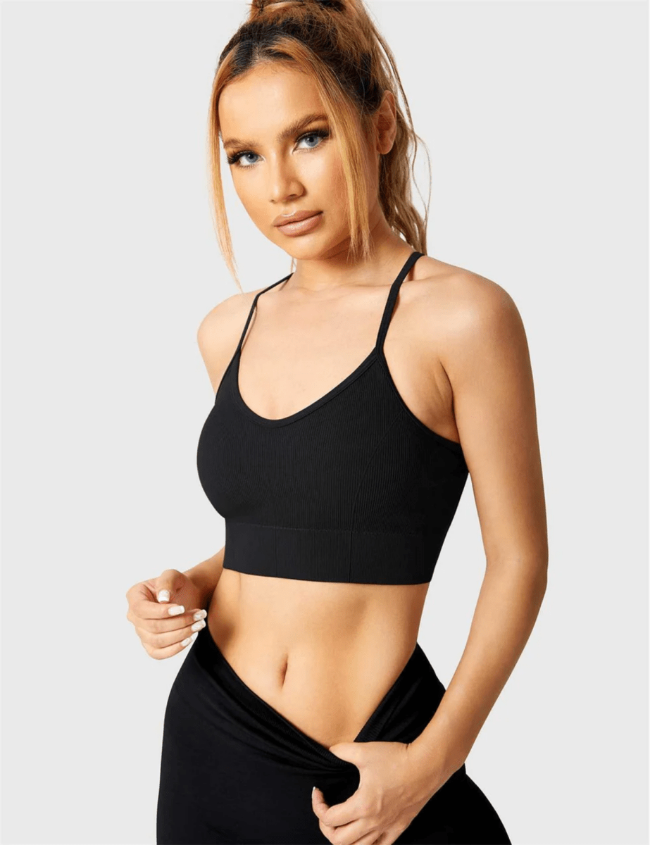 LeveFit™ LUMEA Crossback Top – Schwarz - LEVEFIT