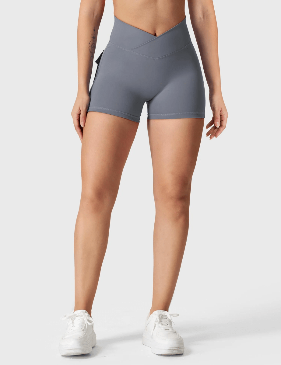 LeveFit™ MILLA Shorts 4.5" – Steingrau - LEVEFIT
