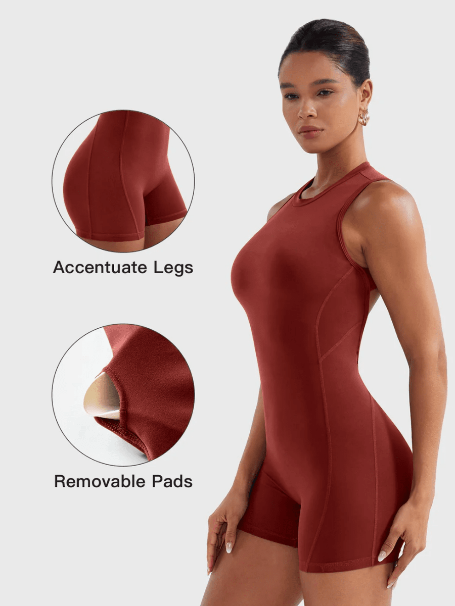 SERENE™ Softline Open Back Romper - LEVEFIT